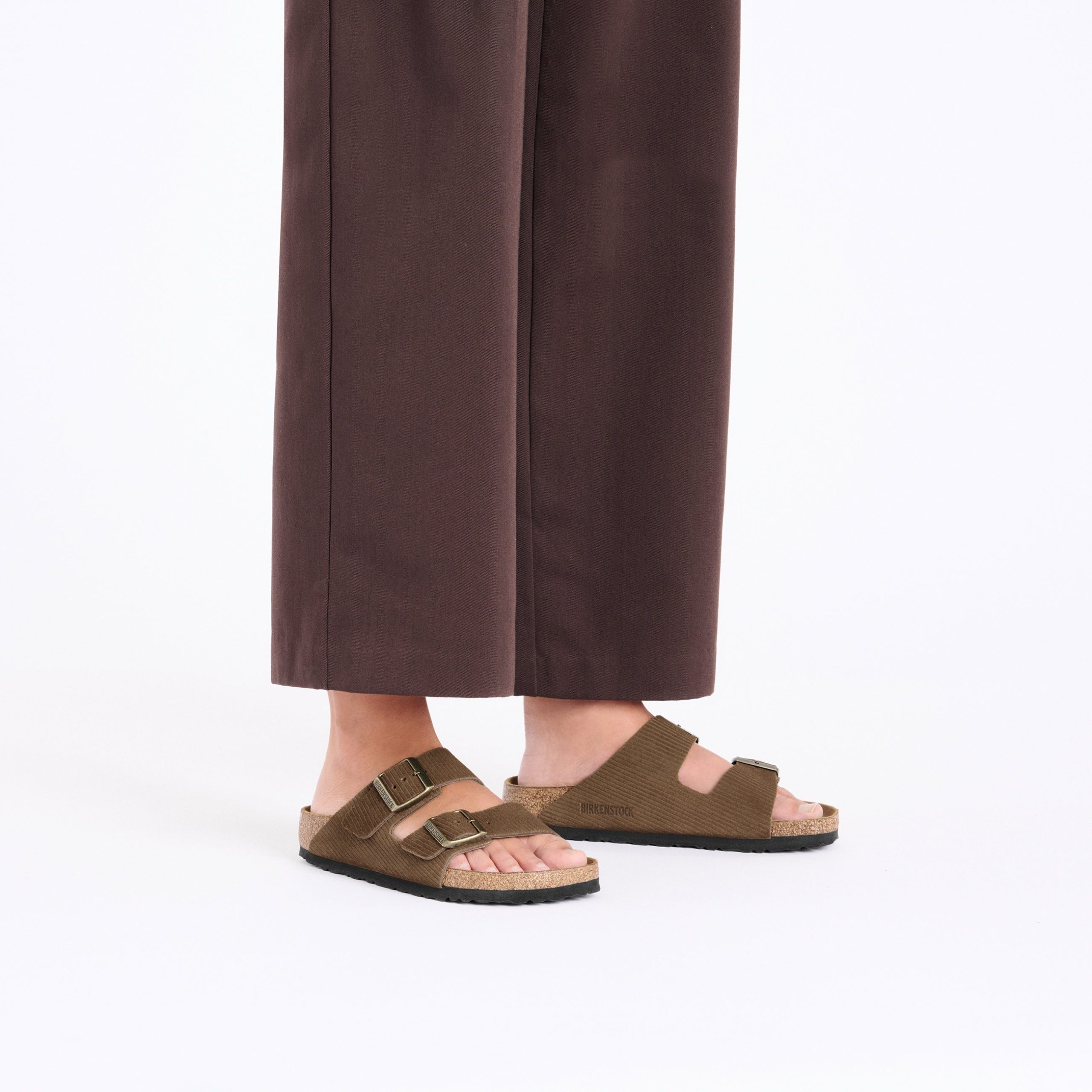 Arizona Corduroy Dark Tea Embossed Suede Leather - Image 4
