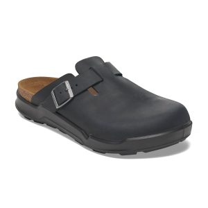 Boston Cross Town Black Oiled Leather
