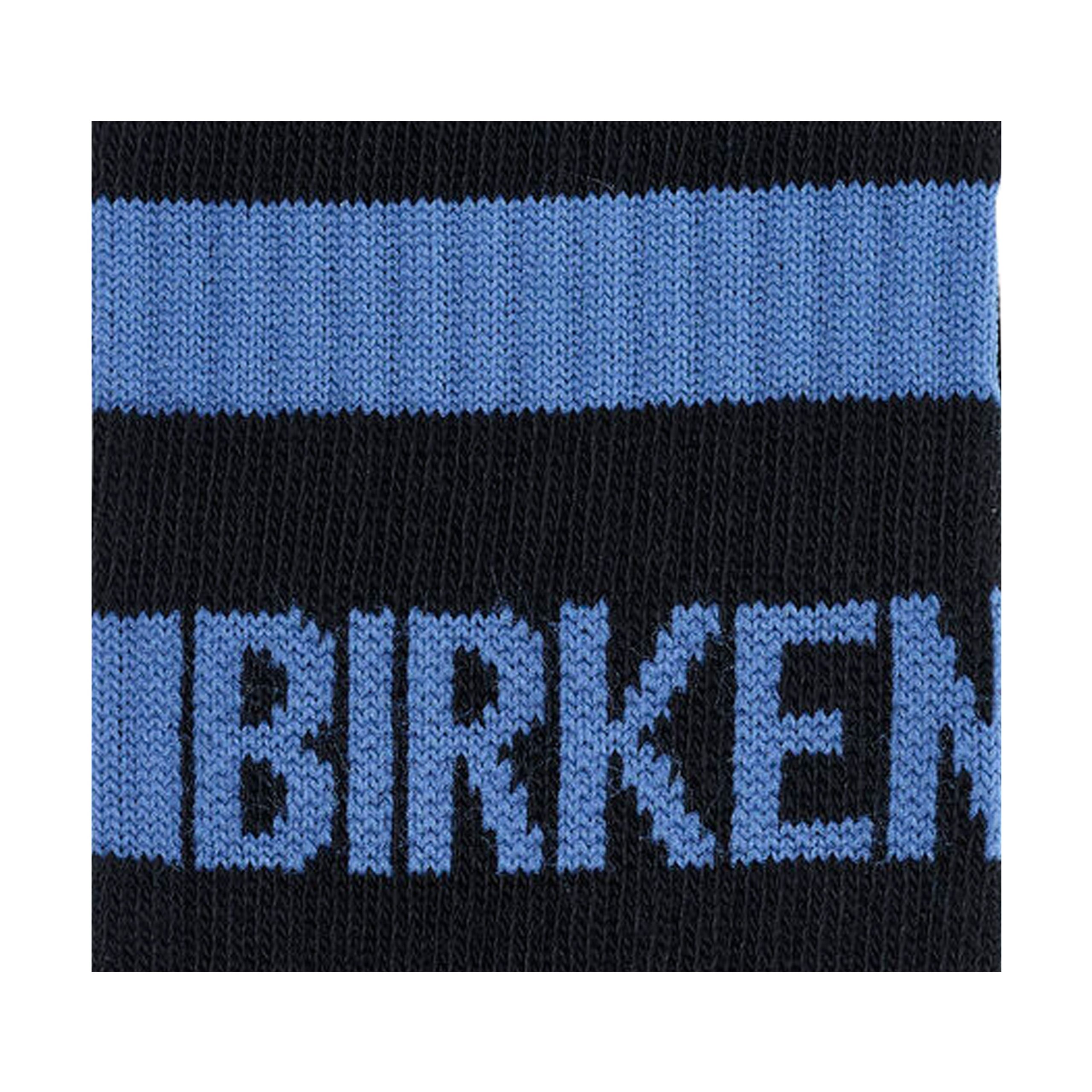 Cotton Crew Stripe Socks Black/Blue - Image 2