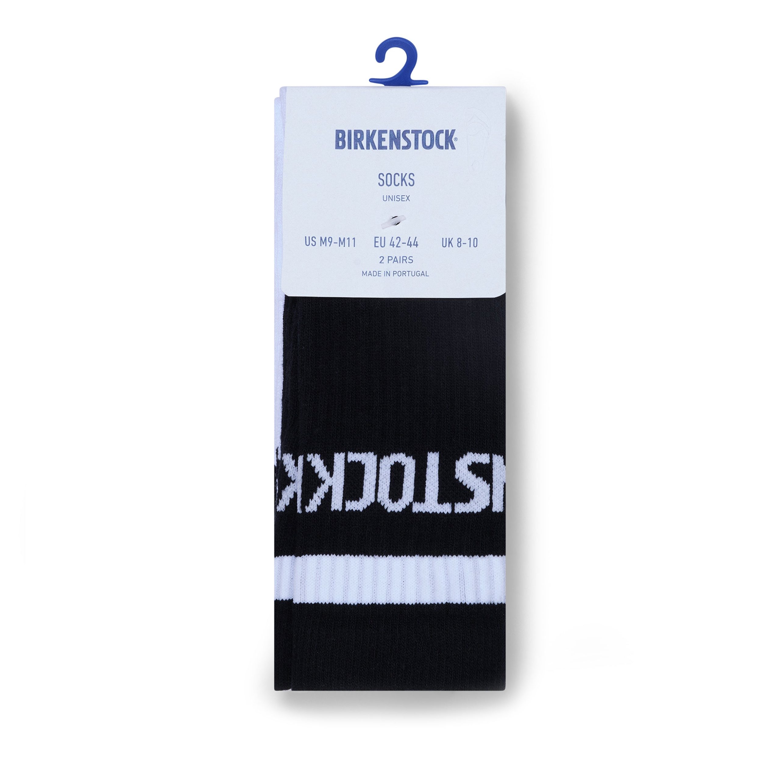 Cotton Crew Stripe Socks 2-Pack Black/White - Image 2