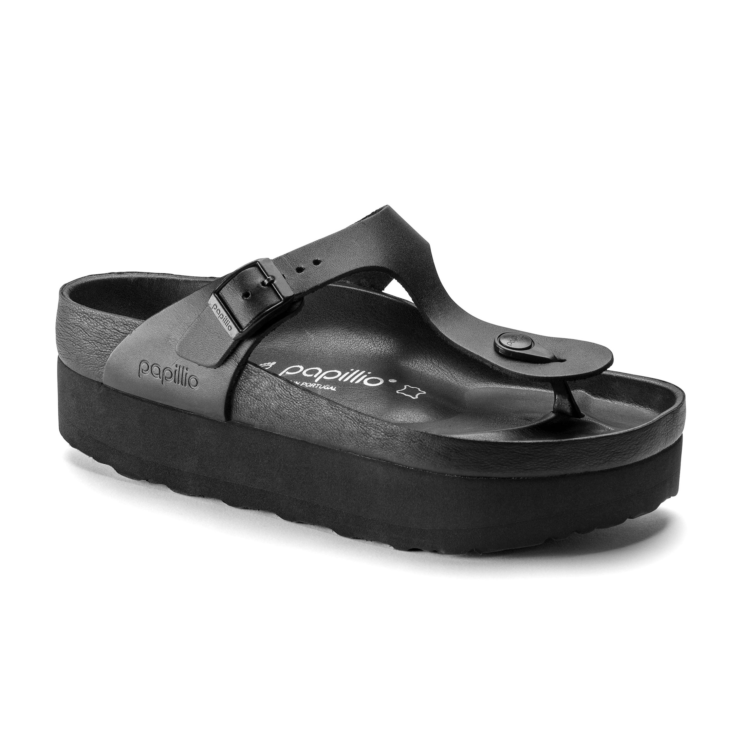 Gizeh Exquisite Platform Black Natural Leather