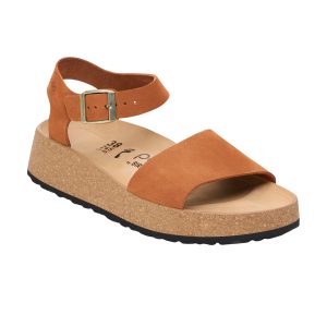 Glenda Pecan Nubuck Leather