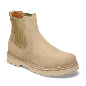 Highwood W Taupe Suede Leather