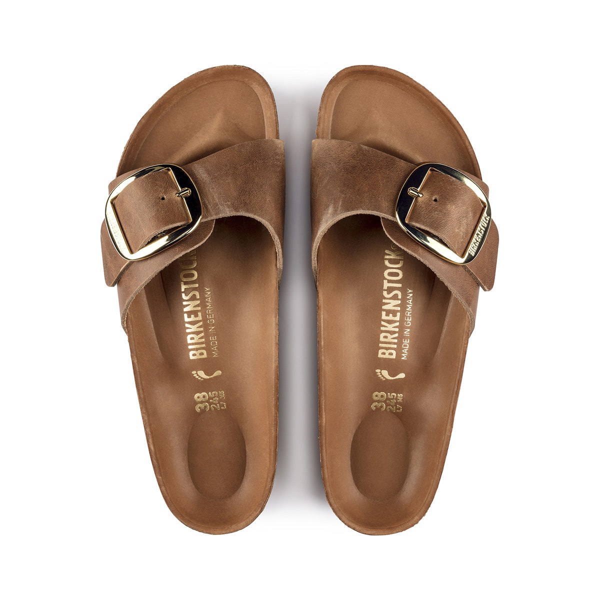 Madrid Big Buckle Cognac Oiled Leather - Image 3