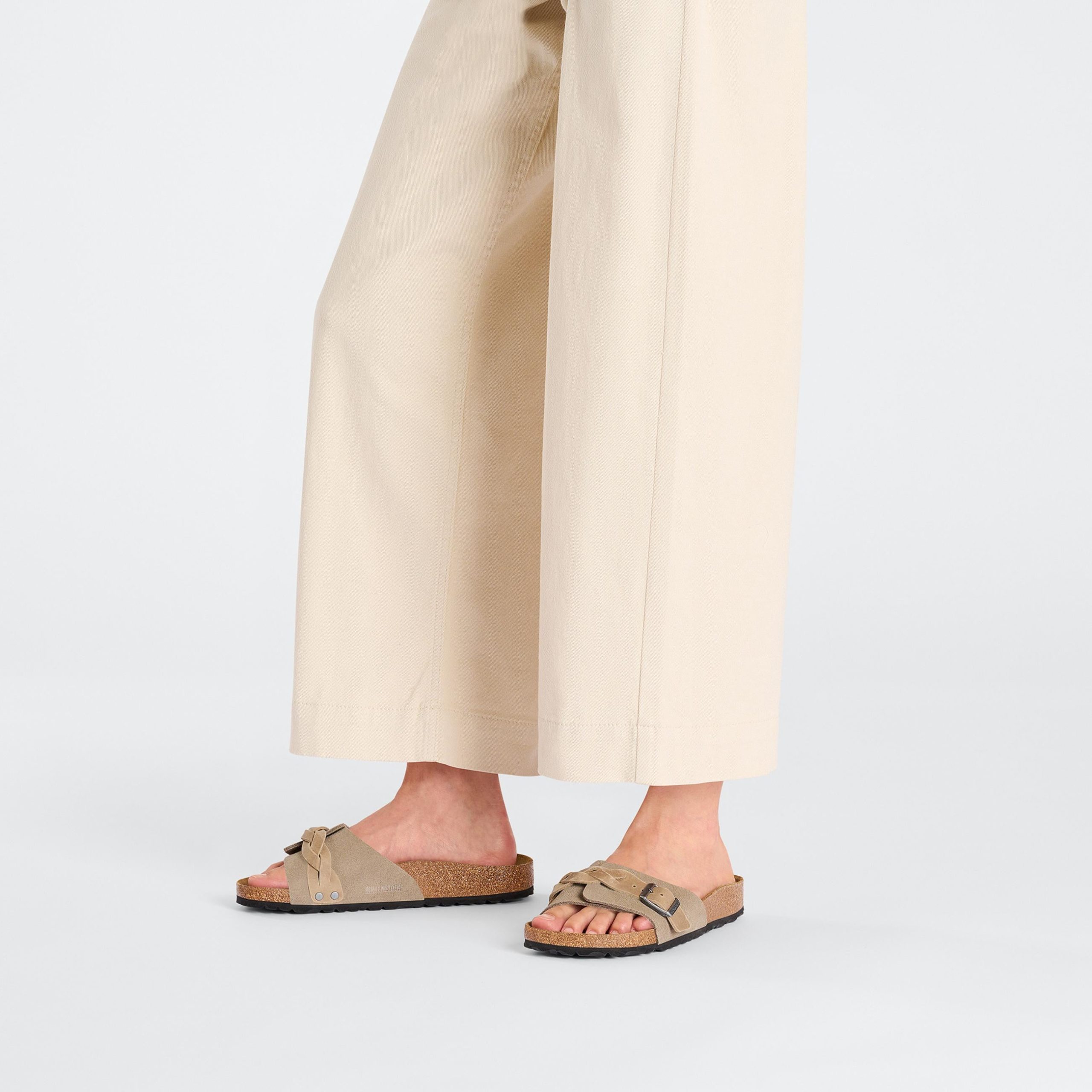 Oita Braided Taupe Suede Leather - Image 5