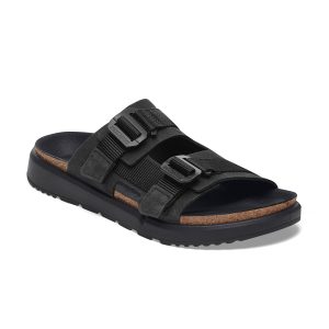Shinjuku 2 Strap Black Nubuck Leather/Textile
