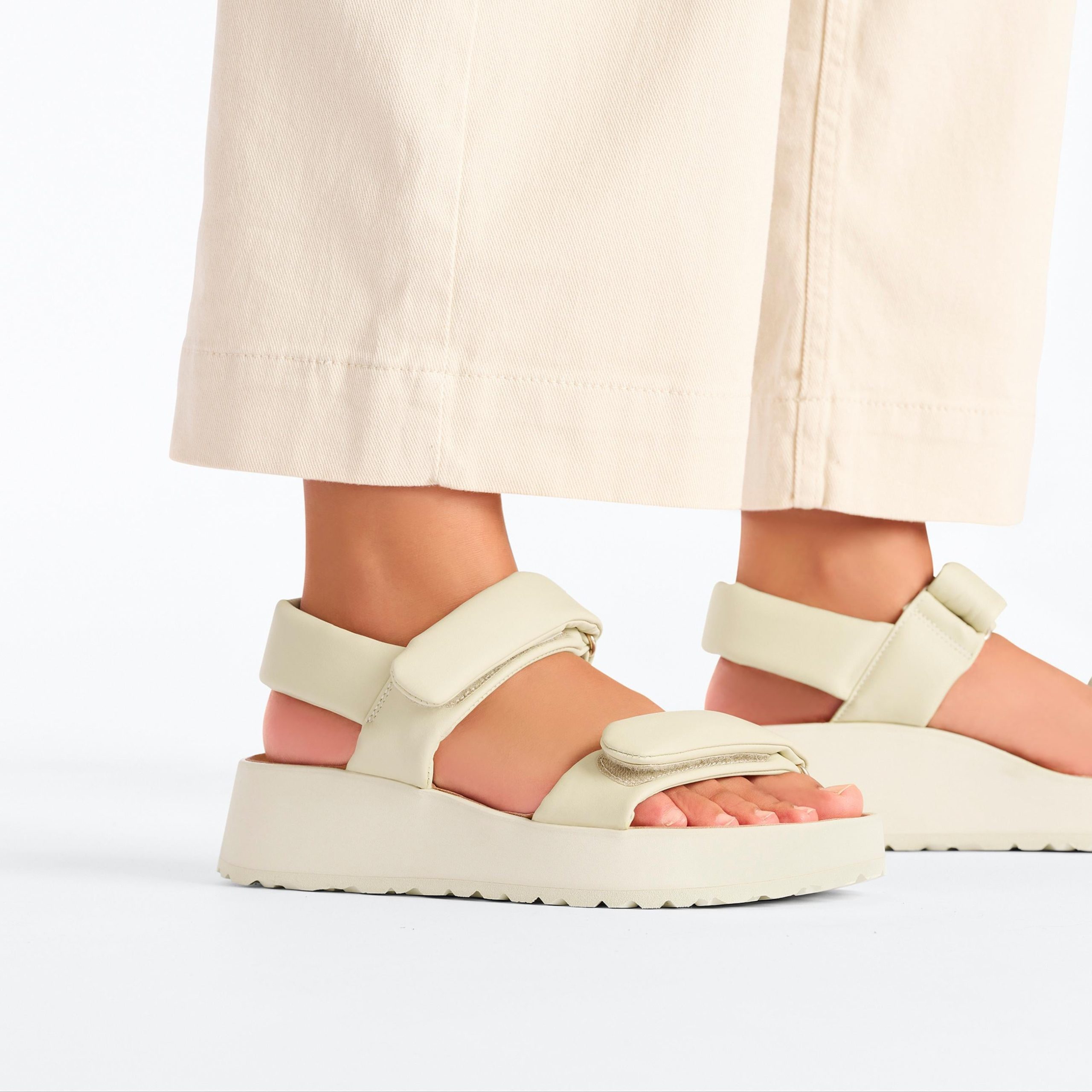 Theda Exquisite Platform Wedge Ecru Smooth Leather - Image 6