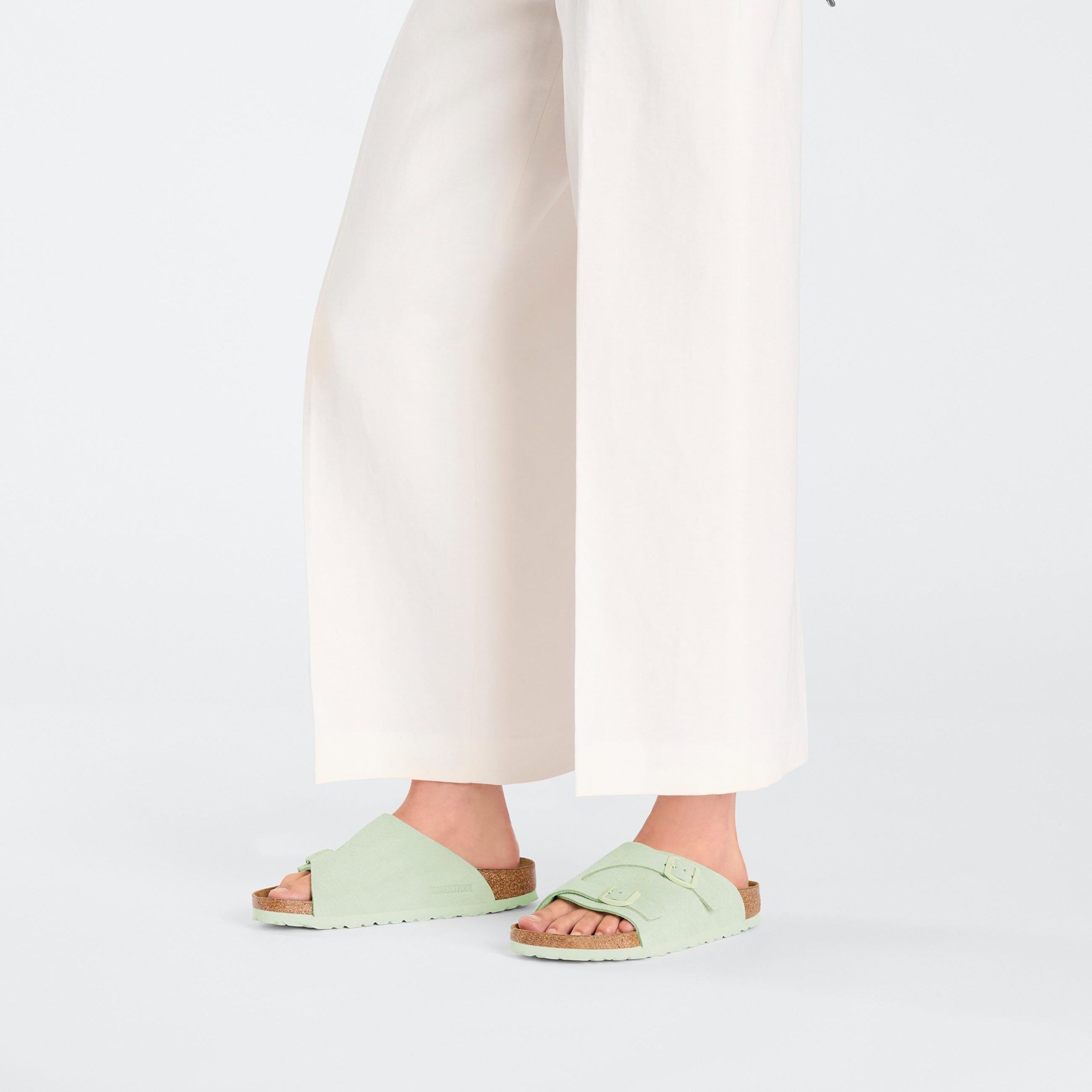 Zurich Faded Lime Suede Leather - Image 5