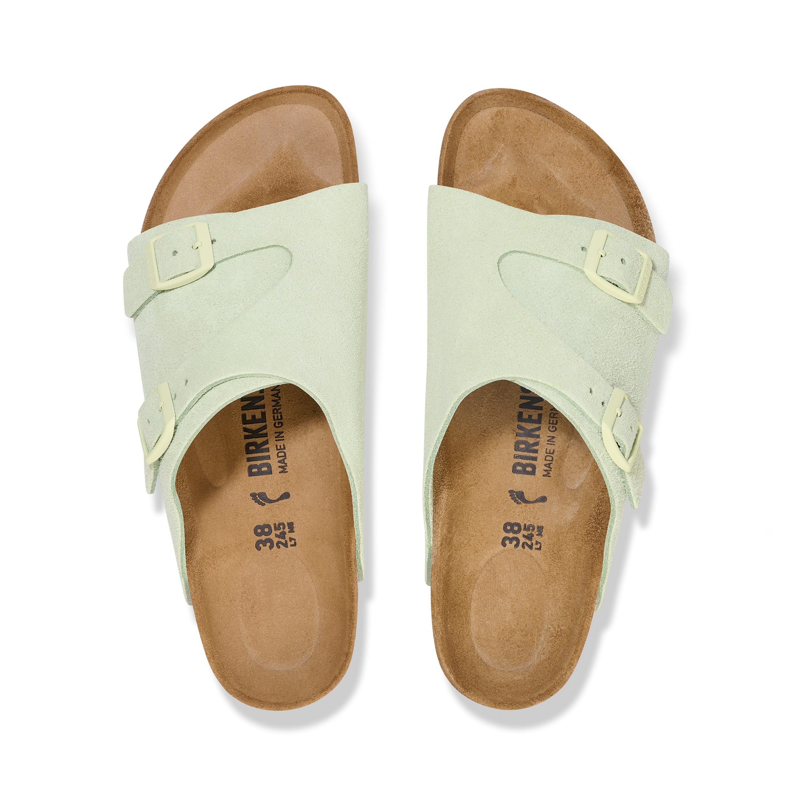 Zurich Faded Lime Suede Leather - Image 3